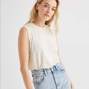 Richer Poorer - Women’s Muscle Tank. White. Sz L.